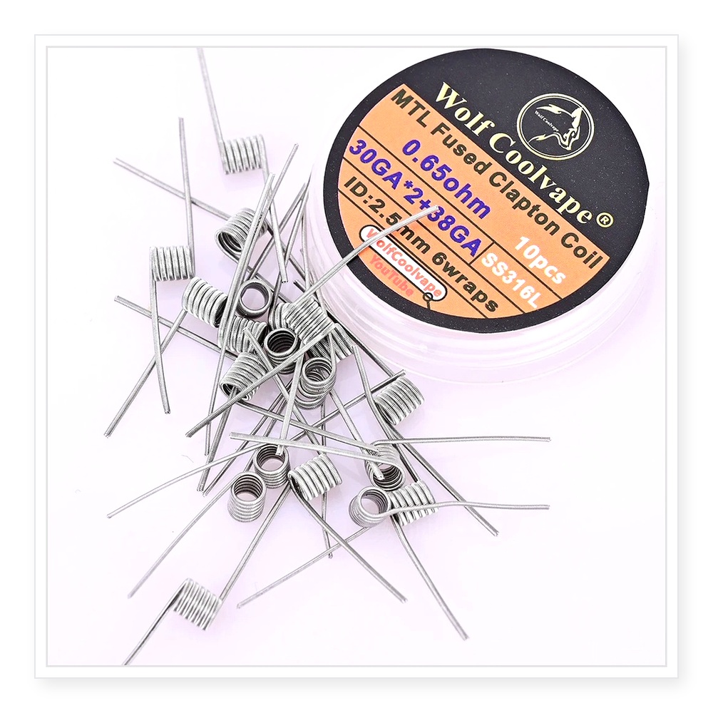 10pcs Wolfcoolvape MTL Fused C - Vape Coil Replacement recension och pris