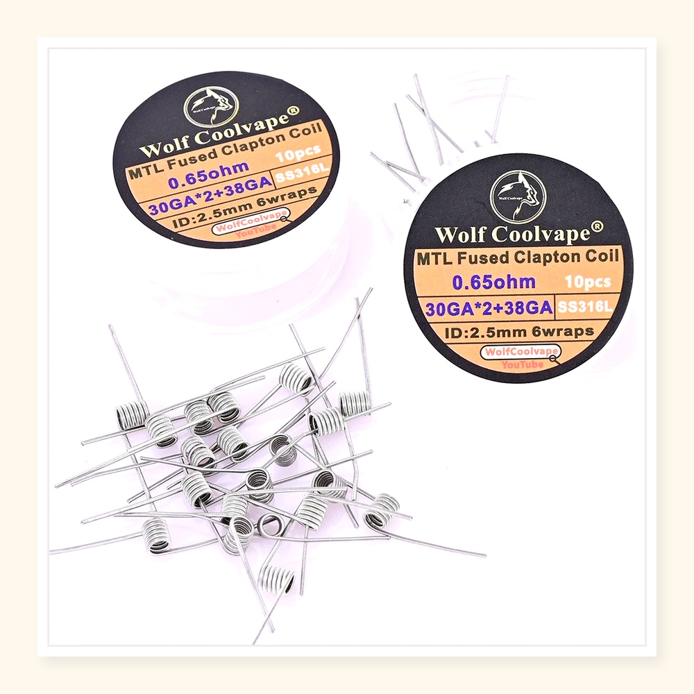10pcs Wolfcoolvape MTL Fused C - Vape Coil Replacement recension och pris