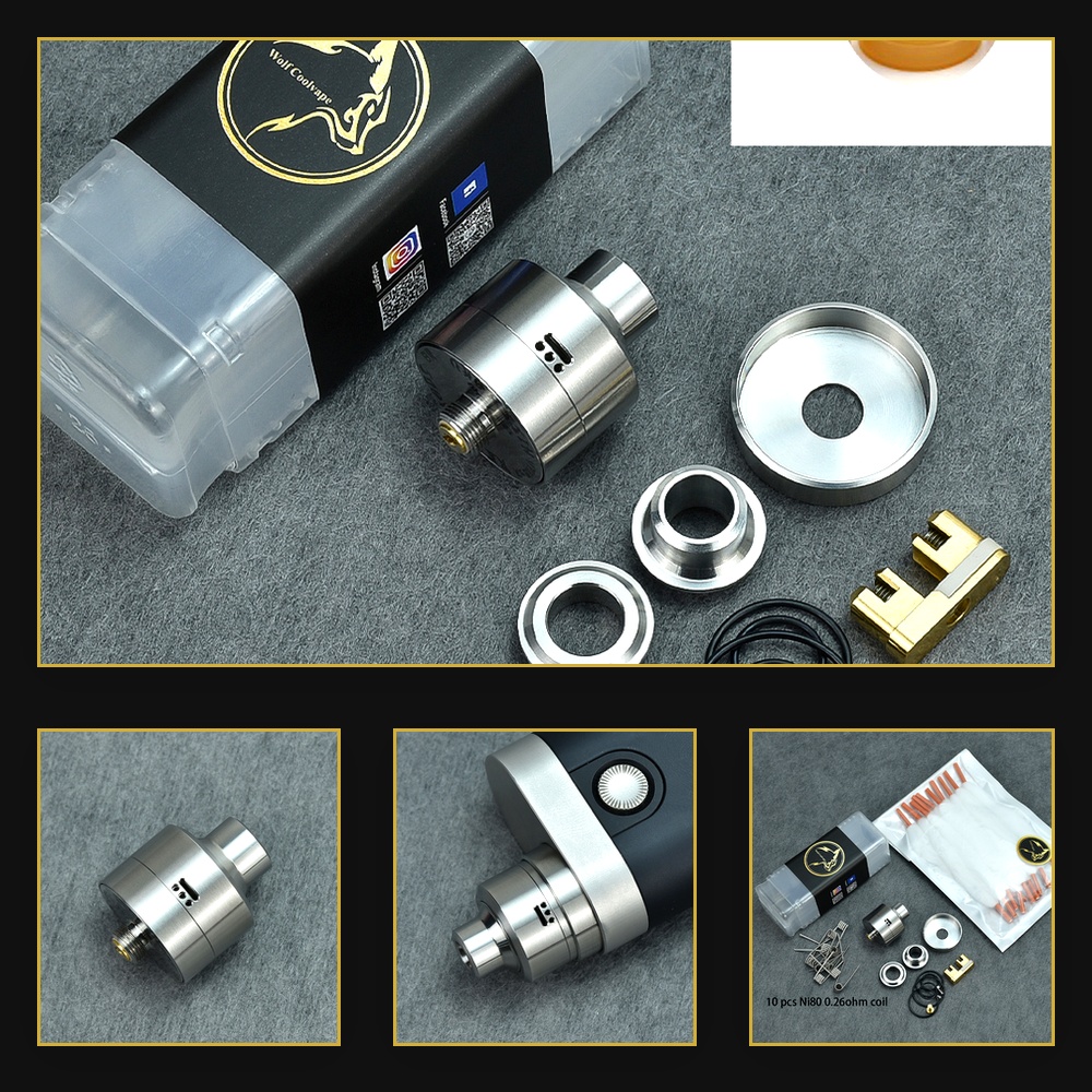 Wolfcoolvape Nisshoku RDA Atom - Vape Coil Replacement recension och pris